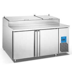 BG15L2PH 0wn Brand Salad Top 2 Solid Door Refrigeration Bakery Counter Chiller for Dough Cake Bread