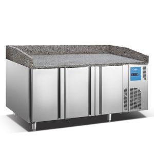 BG20L3PZ Bakery Counter Chiller Pizza Top 3 Solid Door Refrigeration For Dough Cake Bread