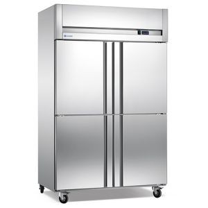 D1.0BL4F -18~0 Temp Air Cooling 4 Doors Kitchen Machinery Equipment Commercial Upright Freezer for Fast Food