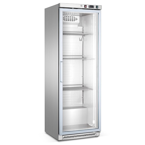 BC400G Stainless Steel Glass Door Refrigerated Display Cabinet Fresh-Keeping Beverage Freezer Vertical Freezer