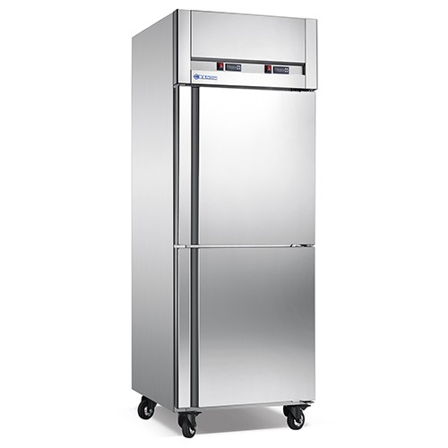 QD0.5BL2F Low Energy Consumption 2 Doors Commercial Stainless Steel Standing Freezer for Hotel