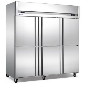 QD1.6BL6F High Efficiency Air Cooling 6 Sliding Doors Energy Saving Upright Chiller Freezer for Restaurant