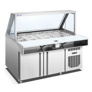 QG15L2F 5ft Lift Glass Door Lid Salad Sandwich Pizza Fast Food Showcase Display Refrigeration Equipment