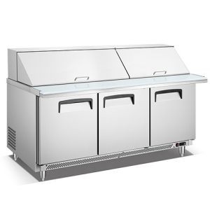 SCM-70C-3 Commercial Kitchen Sandwich Preparation Salad Bar Fridge Display Counters