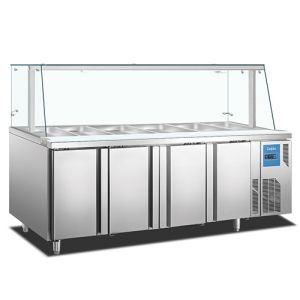 TG23L4FG Salad bar display counter chiller table top open salad display refrigerator