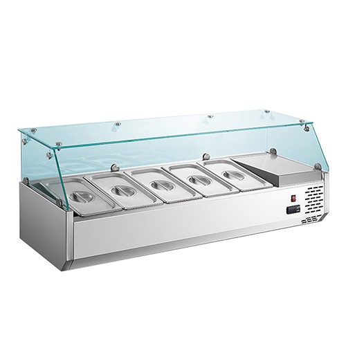 VRX1200-335 Good Selling Gn1/4 1.2M Vitrinne Sur Table Commercial Refrigerator Display Salad Bar 