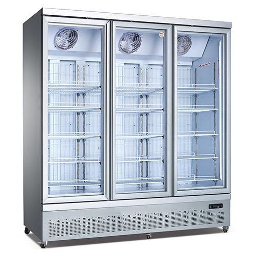 glass door reach in refrigerator 3 door SDB1500