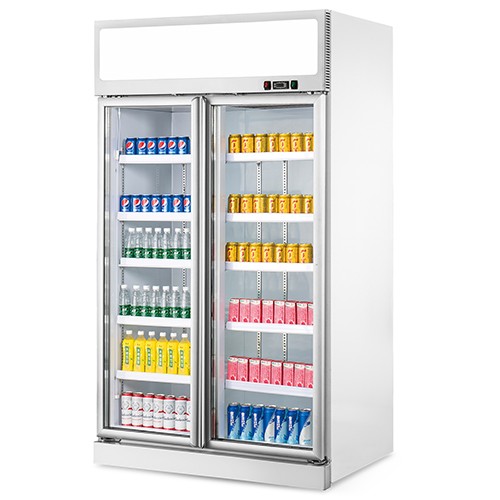 two door glass refrigerator 10Pcs SG980L2F